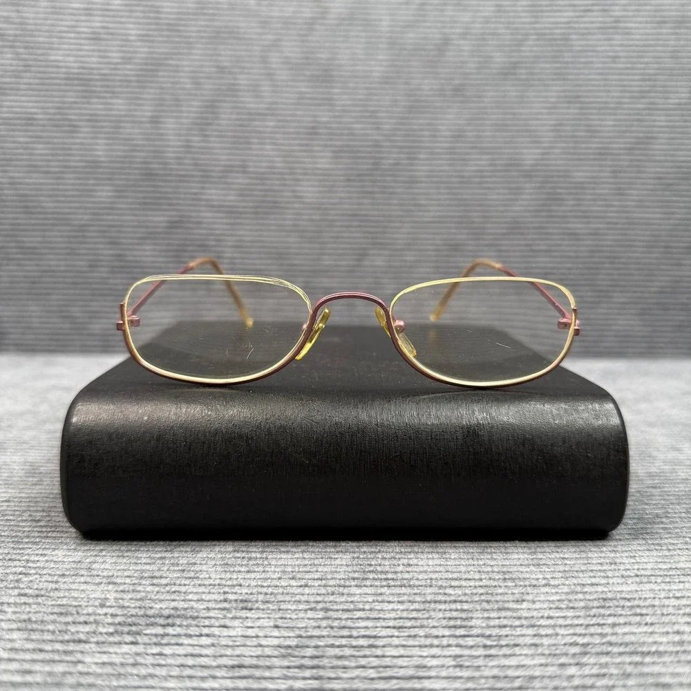 Anne Klein Rainbow Jasmine Y2k Eyeglasses Frames Italy 50/21 030‎ Rose Gold Oval